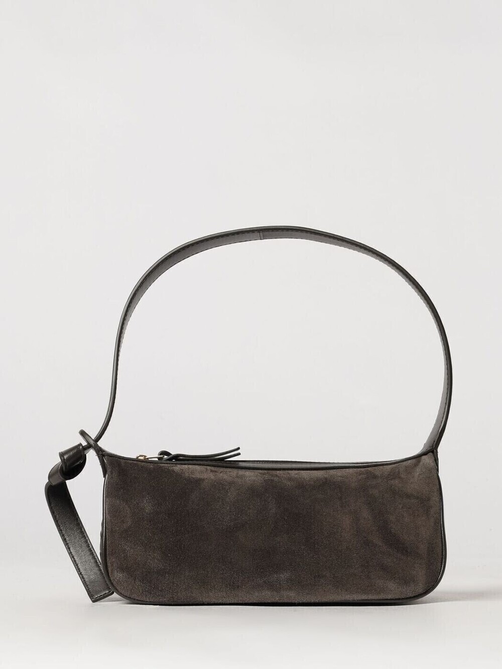Bottega Veneta Sardine Shoulder Bag Suede Brown